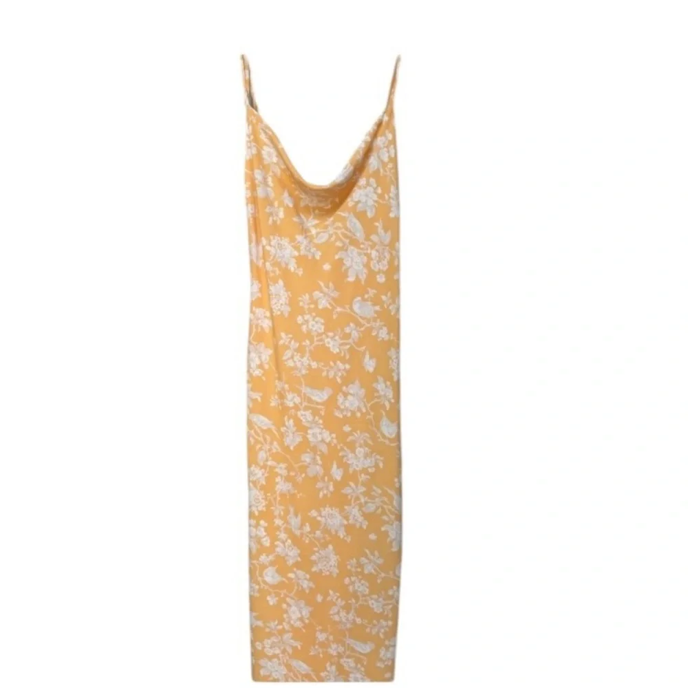 Abercrombie and‎ Finch yellow floral maxi dress
